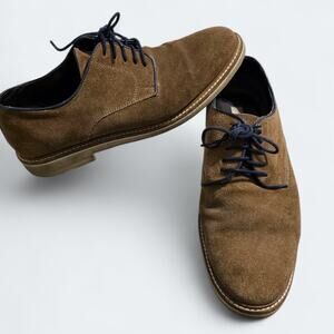 Steve Madden Horten Mens Size 8 Brown Suede Derby Shoes Lace Up Dress Casual